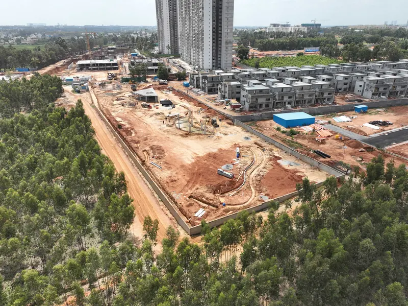 Adarsh Welkin Park Phase I construction: North-west park works, August 2026